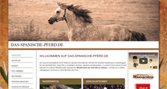 Desktop Screenshot of das-spanische-pferd.de