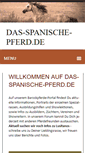 Mobile Screenshot of das-spanische-pferd.de